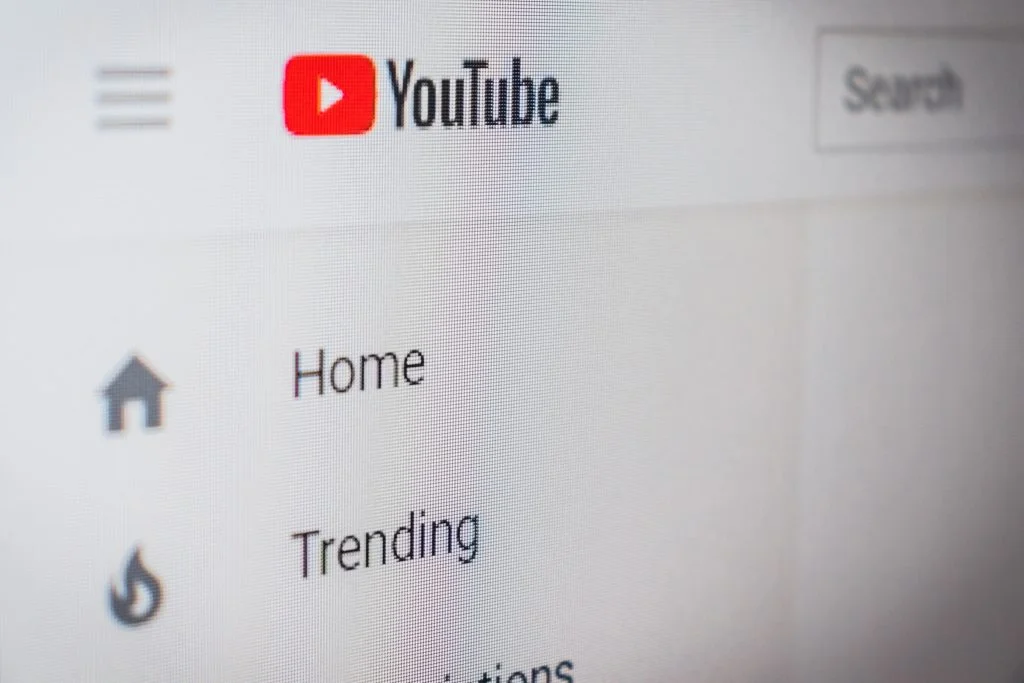 Tela da página do YouTube